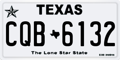 TX license plate CQB6132