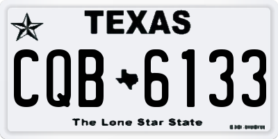 TX license plate CQB6133