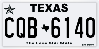 TX license plate CQB6140