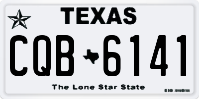 TX license plate CQB6141