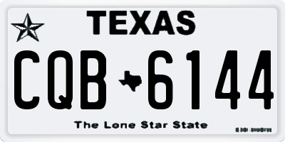 TX license plate CQB6144