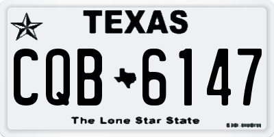 TX license plate CQB6147