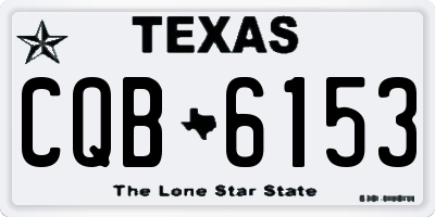 TX license plate CQB6153