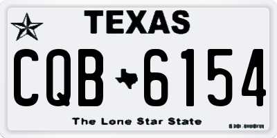 TX license plate CQB6154