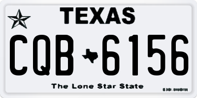 TX license plate CQB6156