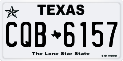 TX license plate CQB6157