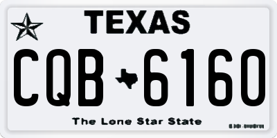 TX license plate CQB6160