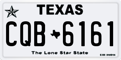 TX license plate CQB6161
