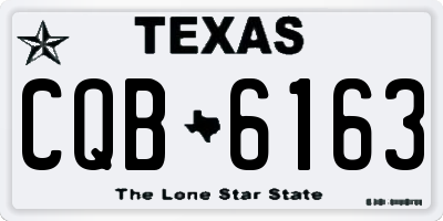 TX license plate CQB6163
