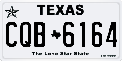 TX license plate CQB6164