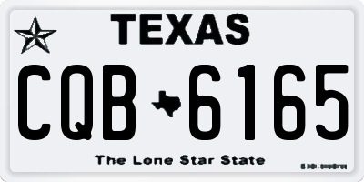 TX license plate CQB6165