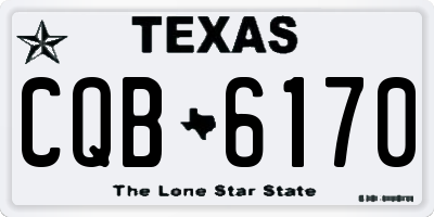 TX license plate CQB6170
