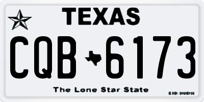 TX license plate CQB6173