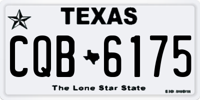 TX license plate CQB6175