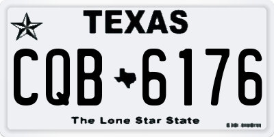 TX license plate CQB6176