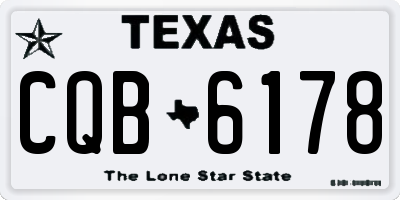 TX license plate CQB6178