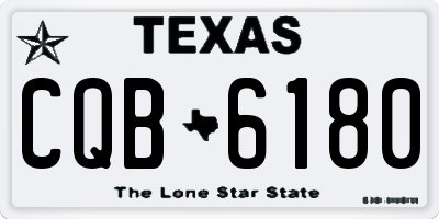 TX license plate CQB6180