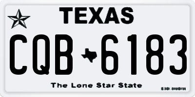 TX license plate CQB6183
