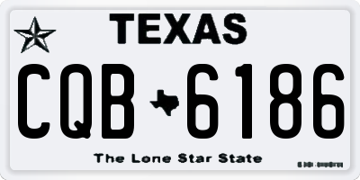 TX license plate CQB6186