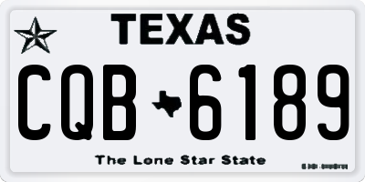 TX license plate CQB6189