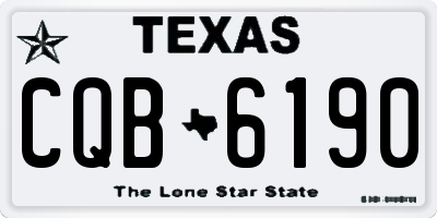 TX license plate CQB6190