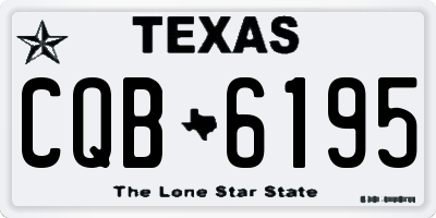 TX license plate CQB6195