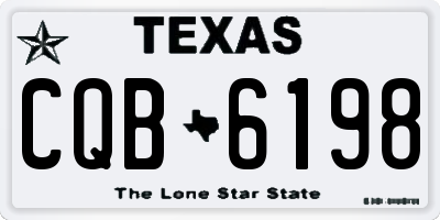 TX license plate CQB6198