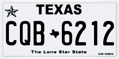 TX license plate CQB6212