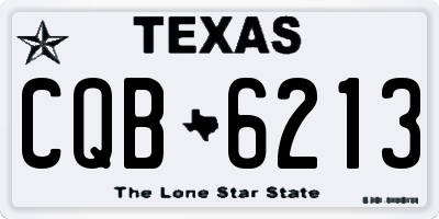 TX license plate CQB6213
