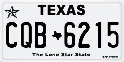 TX license plate CQB6215