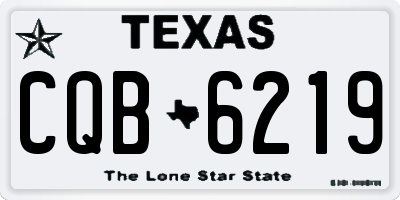 TX license plate CQB6219