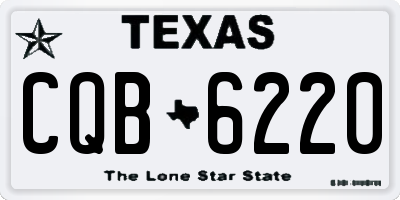 TX license plate CQB6220
