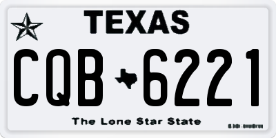 TX license plate CQB6221