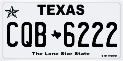 TX license plate CQB6222