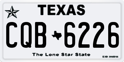 TX license plate CQB6226