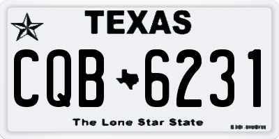 TX license plate CQB6231