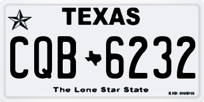 TX license plate CQB6232