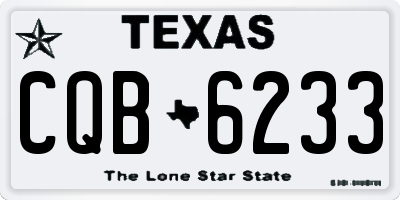 TX license plate CQB6233