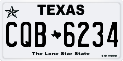 TX license plate CQB6234
