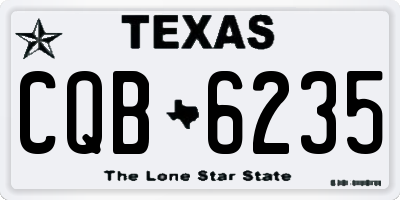 TX license plate CQB6235