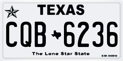 TX license plate CQB6236
