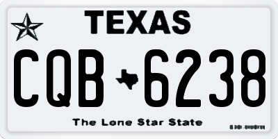TX license plate CQB6238