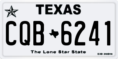 TX license plate CQB6241