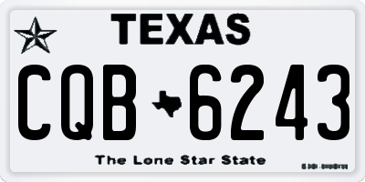 TX license plate CQB6243