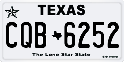 TX license plate CQB6252
