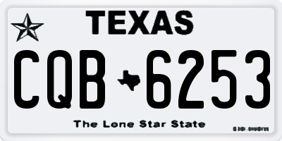TX license plate CQB6253