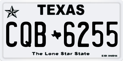 TX license plate CQB6255
