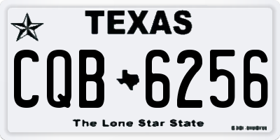 TX license plate CQB6256