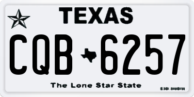 TX license plate CQB6257
