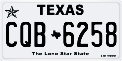 TX license plate CQB6258